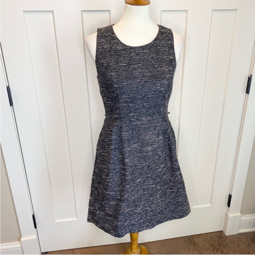 The Limited Black Gold Metallic Cocktail Dress